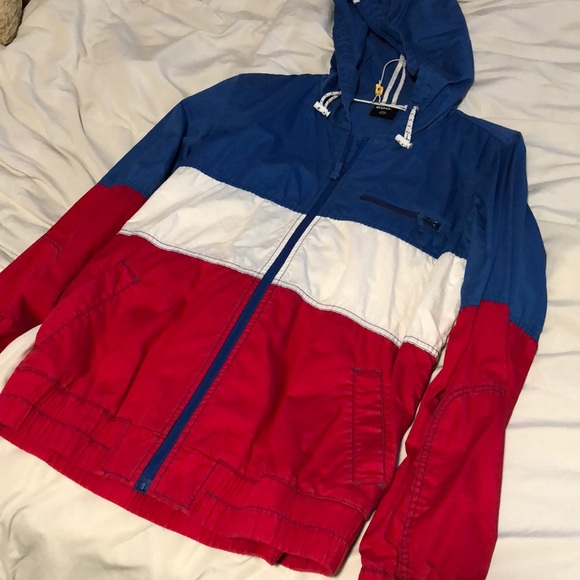red white blue jacket